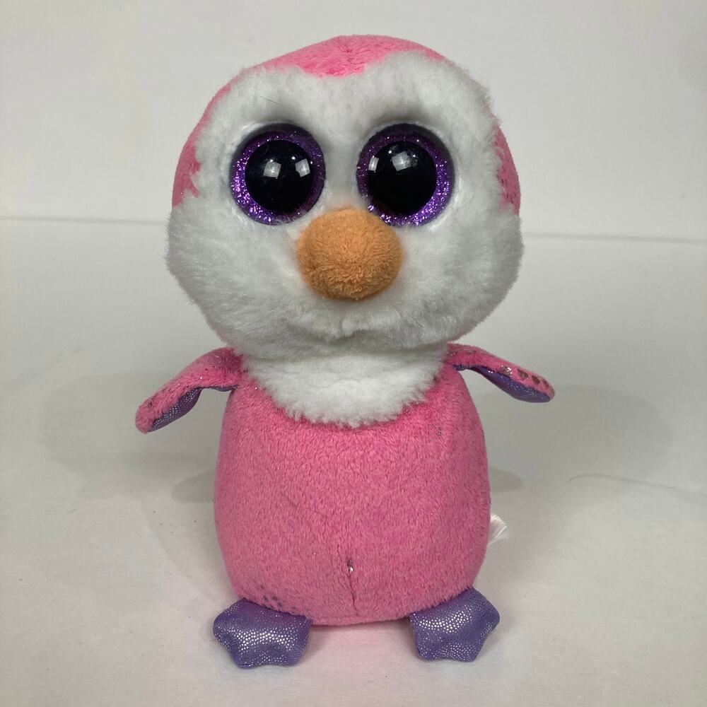 2014 Ty PATTY Penguin Beanie Boo 6” - Justice Stores Exclusive Pink & Purple